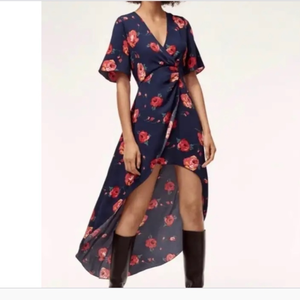 Aritzia Babaton Jedd Dress Rose Print Size 00